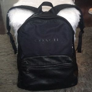 Black unisex Coach Backpack